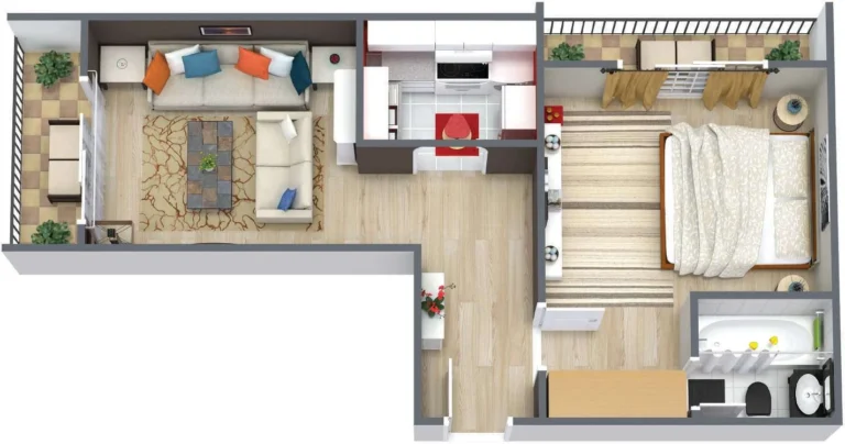 UniEstate Prime Tower floor plan 1 BR