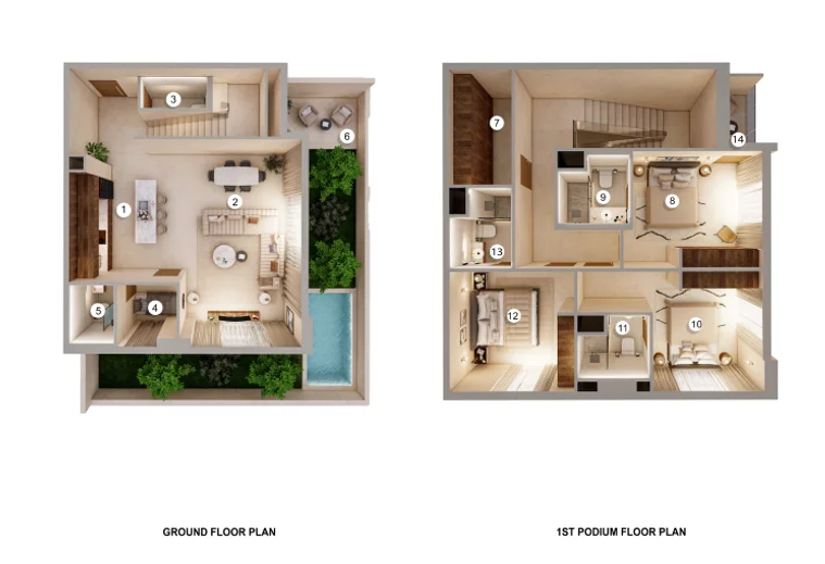 Ventone floor plan 3-спальн. · 2791 sqft