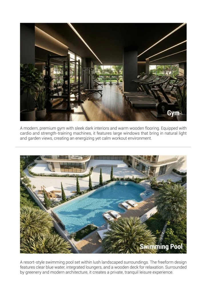 Indoor gym with cardio machines and large windows